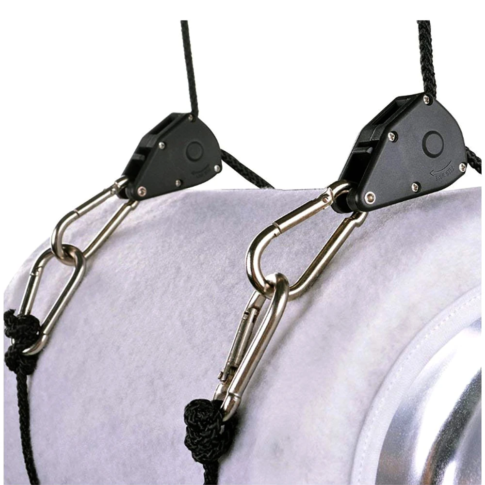 Lanyard Hanging 1/8" Grow Tent LED Grow Light Pulley Rope Ratchet Adjustable Rope for Room Box Growing Light Greenhouse Fixtures led grow light adjustable rope clip hanger