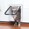 Cat Flap Door 4 Way Locking Security Lock ABS Plastic Dog Cat Flap Door Pets Smart Door Retractable Door Anti Cat Pet Supplies 3