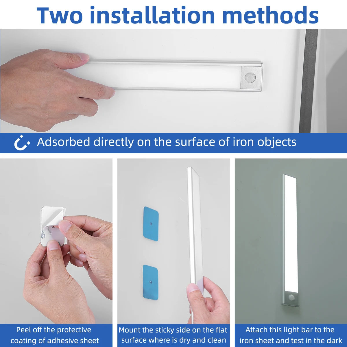 Versatile Motion Sensor LED Cabinet Light with USB Plug – Dimmable Night Lamp in 3 Ambient Colors