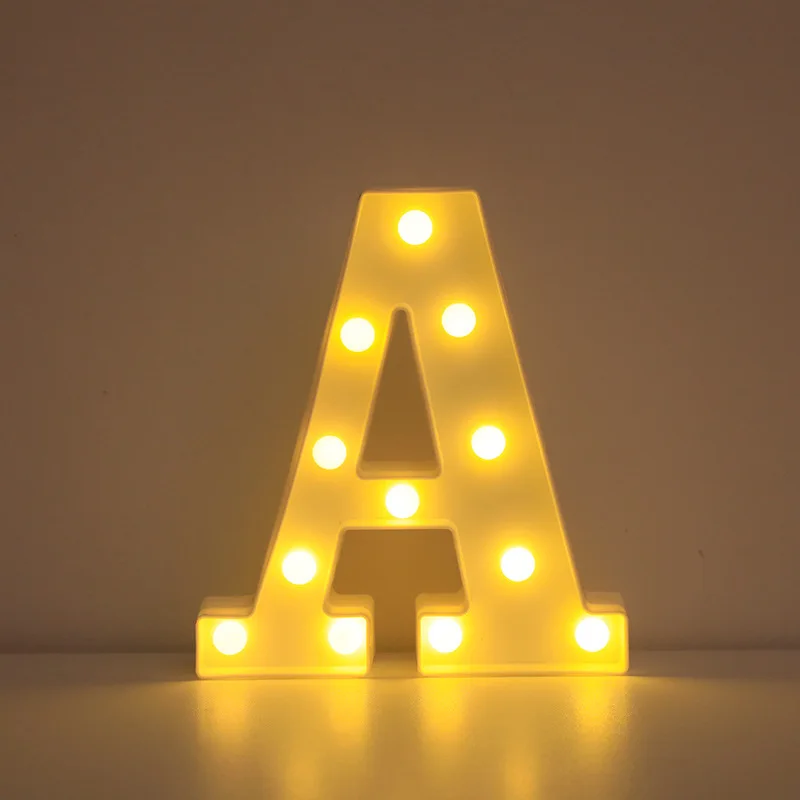 Illuminated LED Alphabet Letter & Number Lamp - Festive Night Light
