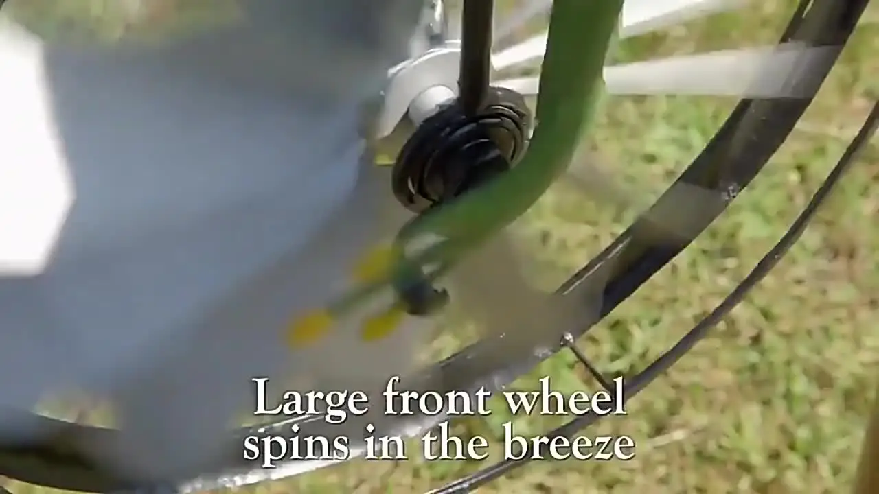 Metall Windspinner Fahrrad Mit Tier – Garten-Deko, Bewegliche Blätter, 64 Cm Stab