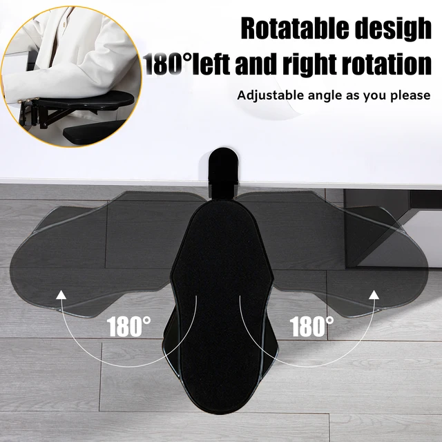 Arm Rest for Desk Adjustable Rest Support for arm Support for Computer Desk Extender Rotating Mouse Pad Holder for Table Office