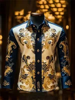 Chemise à manches longues pour hommes, vêtements imprimés haute définition, vacances de loisirs en plein air, luxe, à la mode, créateur de haute qualité 3