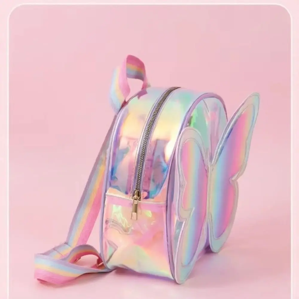 New Laser Butterfly Design Girls Backpack Cute Fashion Kids Backpack Lightweight Large Capacity Kindergarten Backpack 4