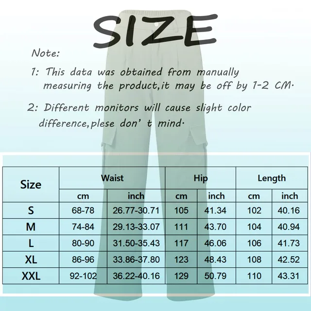 Ladies' Street Fashion Multi Pocket Cargo Pants Summer Solid Color Straight Leg Pants High Waist Slimming Loose Fit Cargo Pants 6