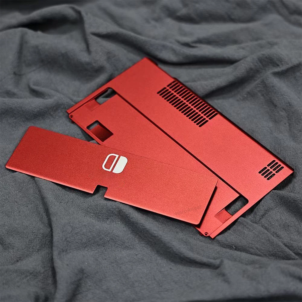 

Aluminum Alloy For Switch OLED Housing Shell Case for Nintendo Switch OLED Console Back Plate Full Housing Shell Case Kickstand