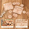 Montessori Kids Wooden Cognitive Ten Grid Number Counting Math Game Educational Toys For Kids Early Childhood Preschool Training 4
