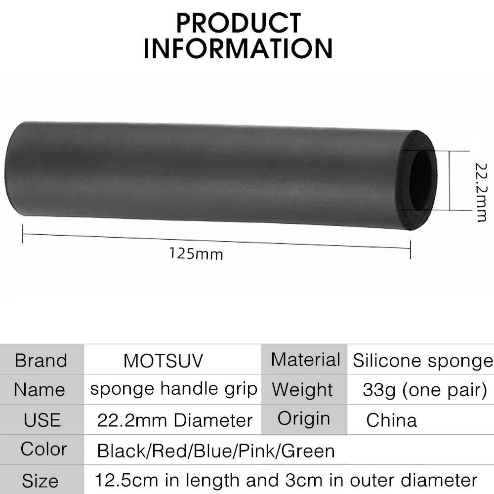 Bicycle Handlebar Grips MOTSUV Ultraight Density Foam Silicone Sponge For MTB bike XC/AM Anti-skid shock-absorbing Super Soft