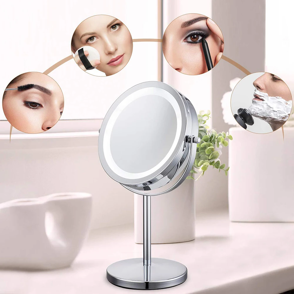 

Sdatter Makeup Vanity Mirror with 10X 5X Lights LED Lighted Portable Hand Cosmetic Magnification Light Up Mirrors VIP Dropshippi