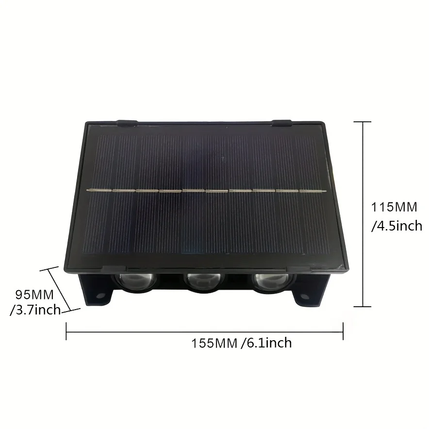 야외 2835 RGB 방수 태양광 벽 램프, 6 LED 비즈, 태양광 울타리 조명, 정원 장식, 색상 변경 햇빛 조명