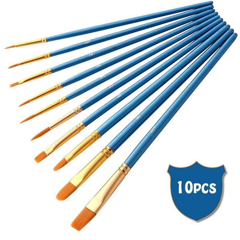 Paint Brushes Set 30 Pcs Paint Brushes for Acrylic Painting Oil Watercolor  Acrylic Paint Brush Artist Paintbrushes for Body Face Rock Canvas Kids  Adult Drawing Arts Crafts Supplies Blue Blue nickel 3