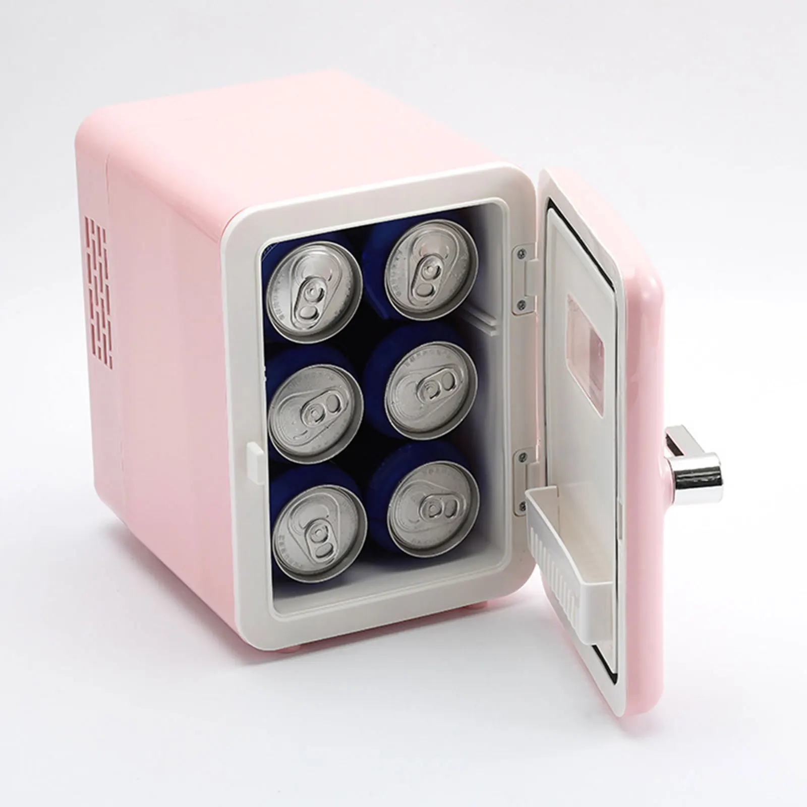 Mini Fridge 6L Drinks Fridge Small Refrigerator USB Portable for Drinks Skincare Lunch for Car Truck Travel Cooler Home