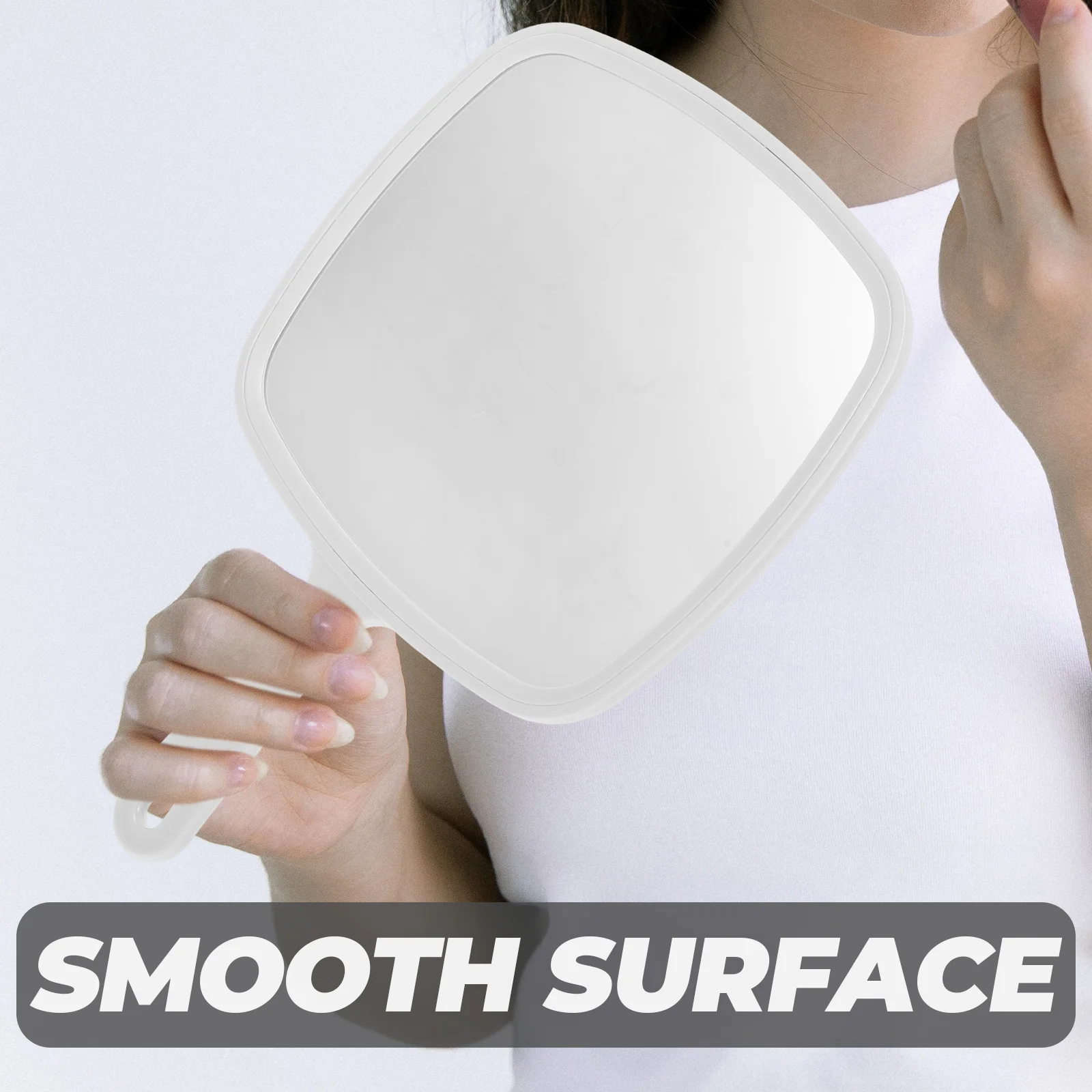 Handheld Vanity Mirror Makeup Small Plastic Handle Travel Girls Vintage Decorative