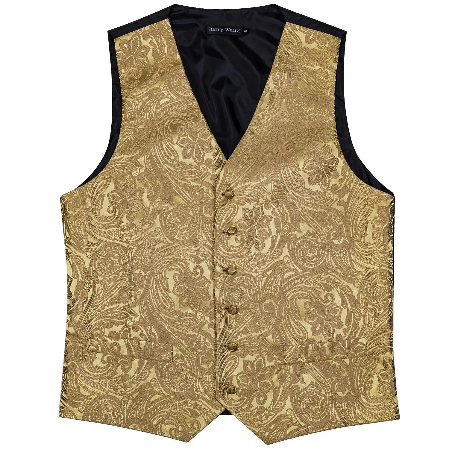 4pcs Men's Suit Vest Jacquard Waistcoat with Tie Pocket Square Cufflinks Set for Male Sleeveless Jacket Wedding Business Party dress vests