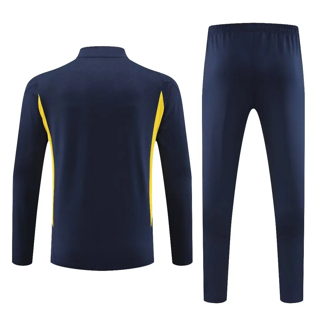 Men's Sports Set Madrid Fans Half Zipper Jacket Training wear games Jerseys Soccer Kit aldult Tops and trousers Casual Wear men soccer kit