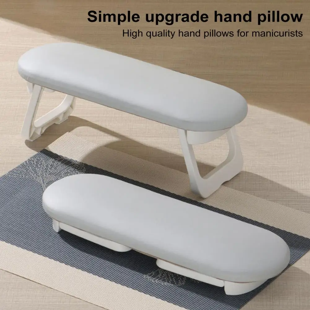 Manicure Hand Pillow, Nail Arm Rest, Nail Hand Rest, Foldable Faux Leather With Adjustable Height For Manicurists Salon