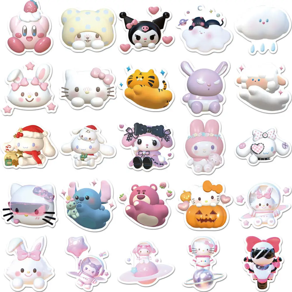 10/50/100pcs Cartoon Kawaii Sticker for Planner Album Scrapbooking Stationery Waterproof Decals for Laptop Suitcase Kid's Gift