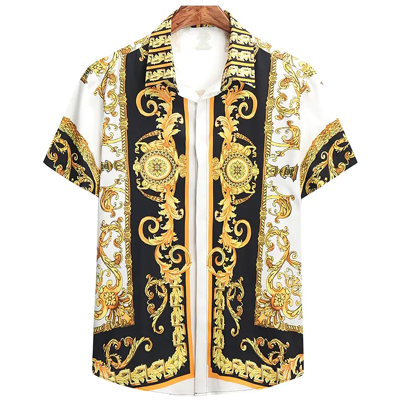 Unisex 2024 Breathable Hawaiian Shirts Baroque French Men's Shirts 3D Printi High Fashion Street Loose Men's Streetwear Shirts 3