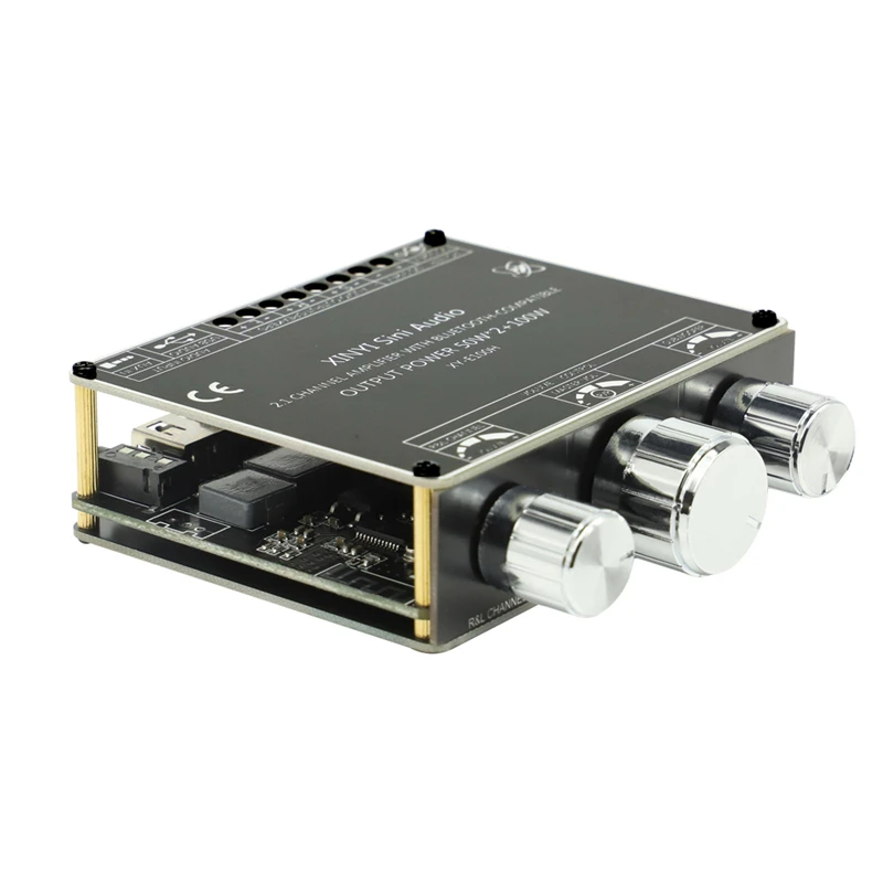 Placa de Amplificador de Áudio Subwoofer Bluetooth 2.1 Canais Ajuste de Baixo e Alto Home Theater Aux Tpa3116d2 50w x Mais 100w - Image 4
