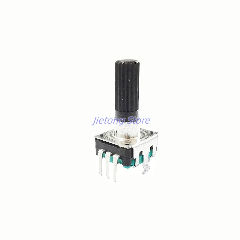 absolute position encoder potentiometer output 0 5k ohm draw wire sensor for benders 2pcs EC12 360 Degree Rotary Potentiometer Encoder Audio Coding 5Pins 24 Position 24 Pusle With Push Button 19mm PlumShaf