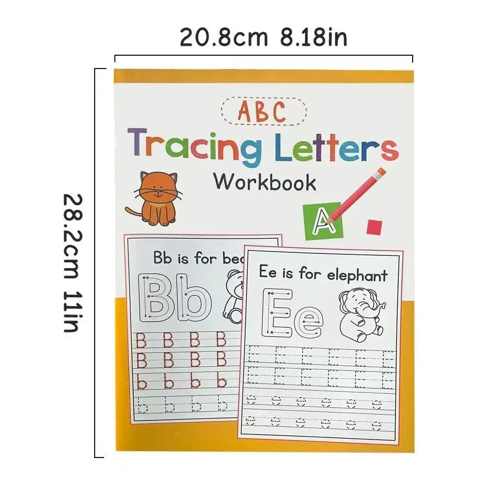 Tracing Letters A-Z Uppercase and Lowercase Writing and Coloring Workbook Preschool English Learning Montessori 6
