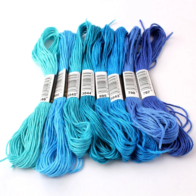 Cross Stitch Floss Cross Stitch thread The Unique Style 8 Cross Stitch Embroidery Thread Floss Sewing Skeins Craft Dofferent Gradient Color