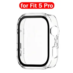 Premium Tempered Glass Screen Protector & Hard PC Protective Bumper for Huawei Watch Fit Series (Clear - for Fit 5 Pro)