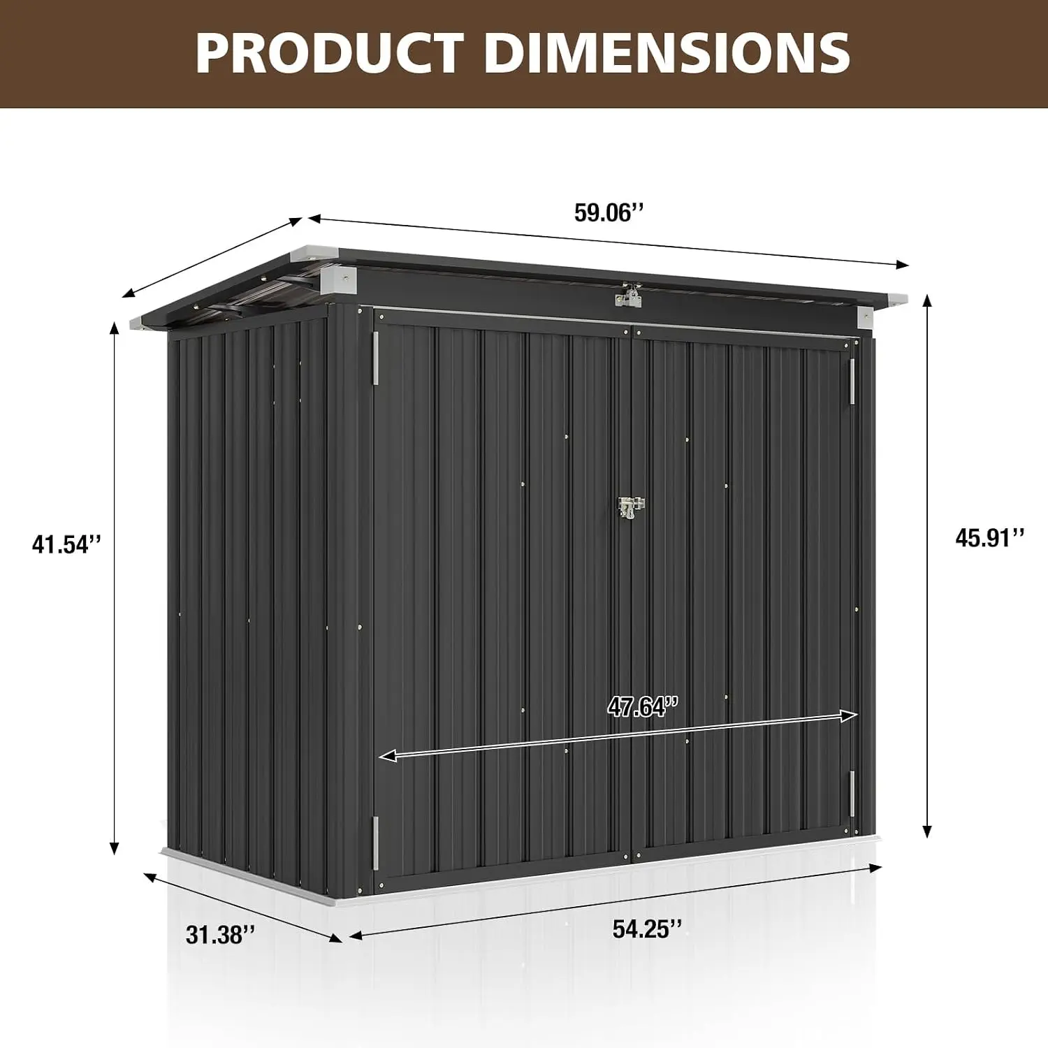 Outdoor Trash Storage Shed 2
