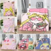 Cute S-Sailor-Moon 3D Cartoon Printed Blanket Picnic Blankets Warm Blanket Soft and Comfortable Blanket Home Travel Birthday 1