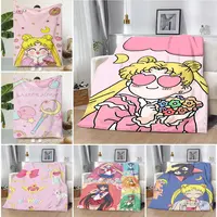 Cute S-Sailor-Moon 3D Cartoon Printed Blanket Picnic Blankets Warm Blanket Soft and Comfortable Blanket Home Travel Birthday 1