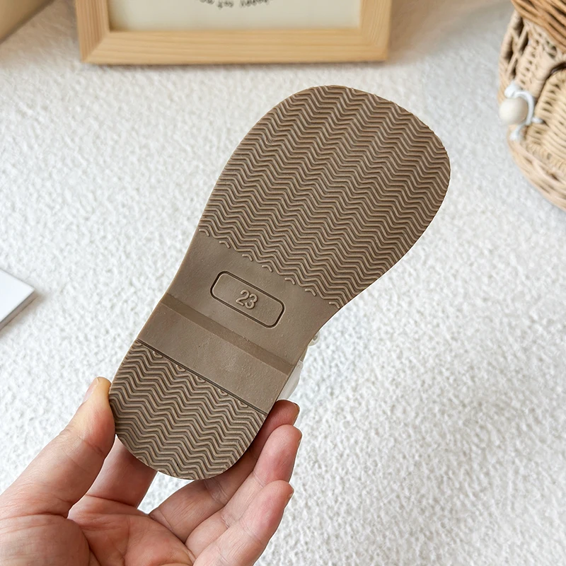 Girls Mesh Leather Sandals Summer Non Slip