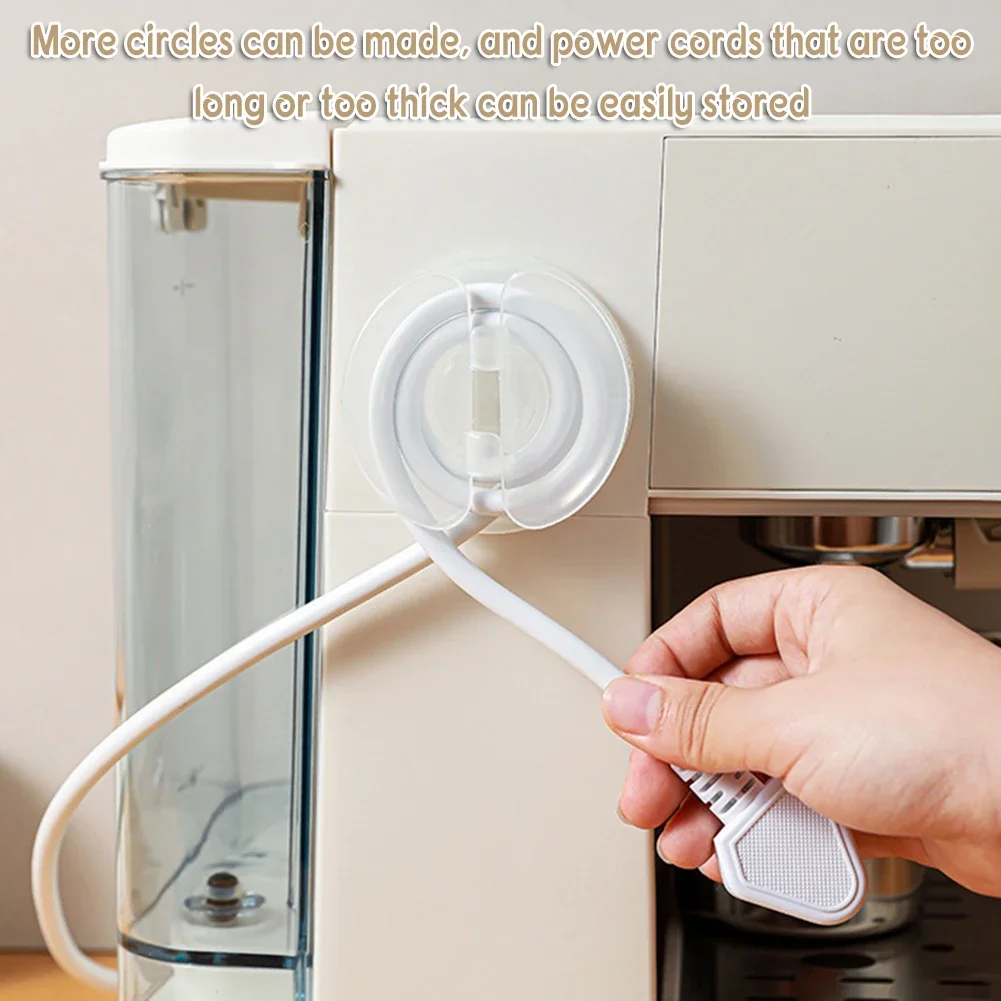 1PC-6PCS Unch-Free Transparent Storage Rack Multipurpose Self-Adhesive Data Cable Hook For Living Room Kitchen Accessories