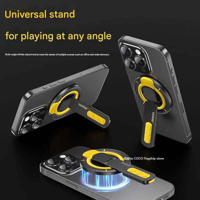 Versatile Magnetic Phone Grip and Stand with Double-Sided Adhesive