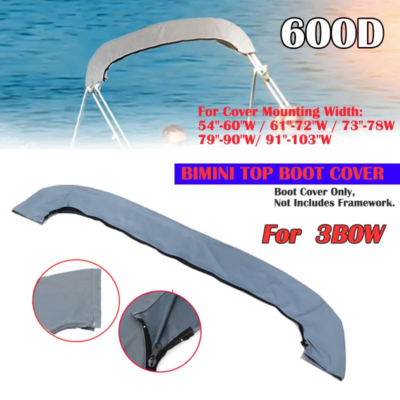 600DWaterproofBoatCover3BOWBiminiTopBootCoverNoFramewith