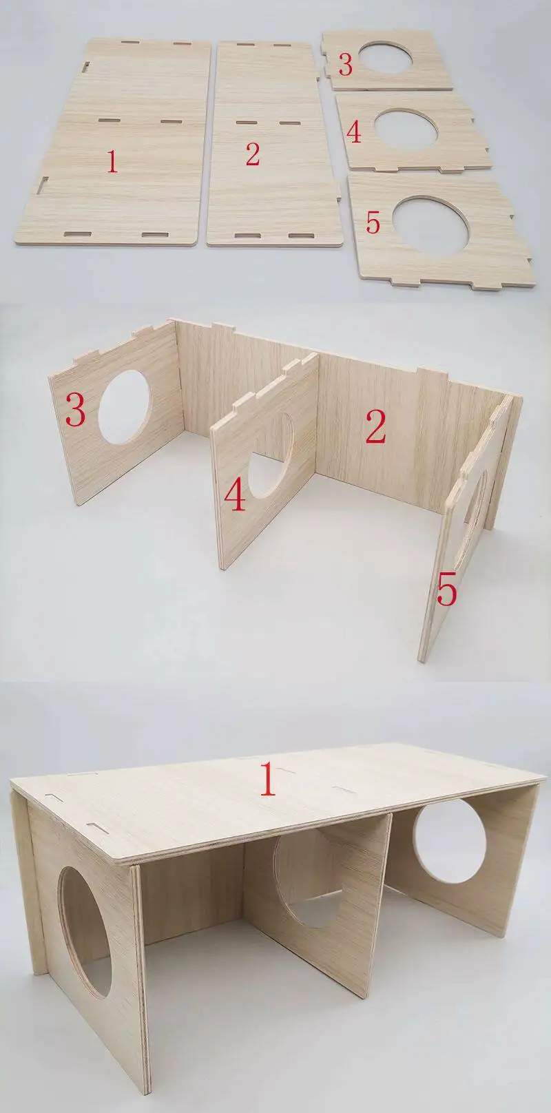 Solid Wood Small Animal Shelter - Cozy Wooden Nest