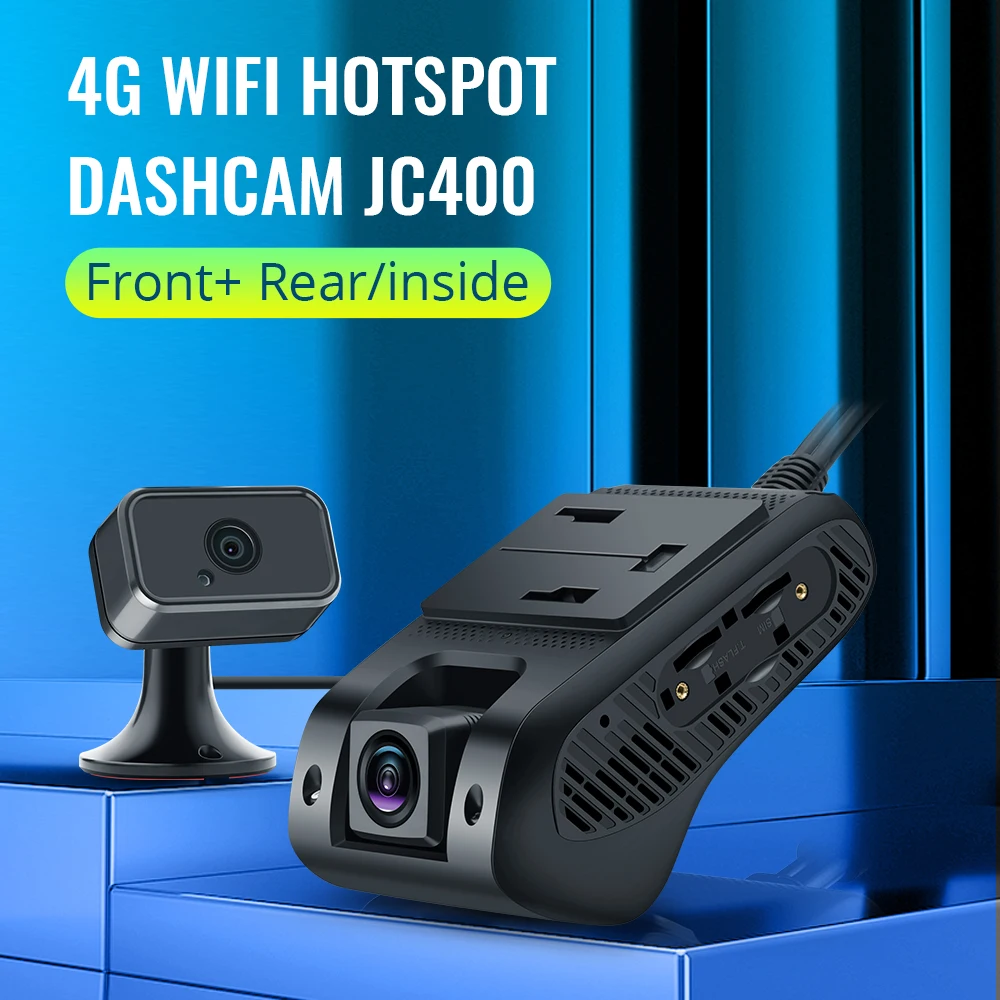 JC400 Dash Cam Front and Rear 4G Dashboard Camera GPS WIfi Hotspot Liv –  tefcoai