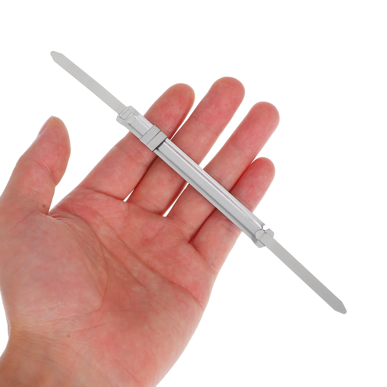 50 Pcs Clips File Binder Strip Paper Fasteners for Crafts Hole Punch Loose Leaf Folder Prongs Binding Silver
