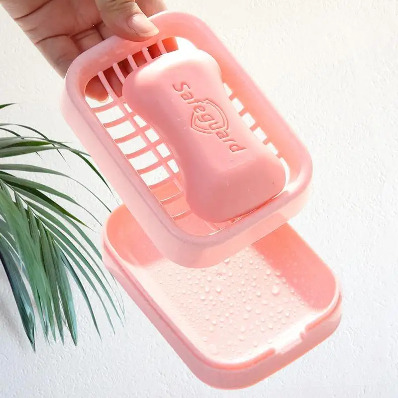 

Double-layer draining soap dish with detachable tea flower design - the perfect solution for a clean and organized bathroom Thi