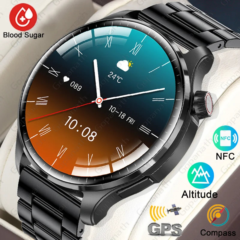 

For Huawei GT4 PRO Smart Watch Men Watch 4 Pro AMOLED HD Screen Bluetooth Call GPS NFC Heart rate BloodSugar SmartWatch 2023 New
