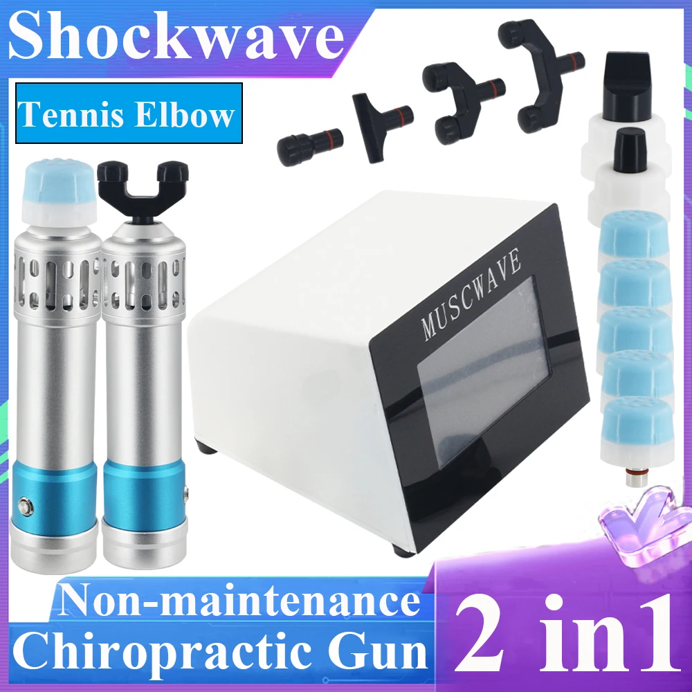 

Shockwave Chiropractic Gun 2 in 1 Relaxation Massager ED Treatment Shoulder Pain Relief 250MJ Shock Wave Therapy Machine