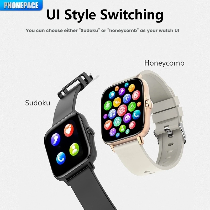 PHONEPACE Y13 Smart Watch Fitness Tracker Heart Rate Monitor Alarm Clock