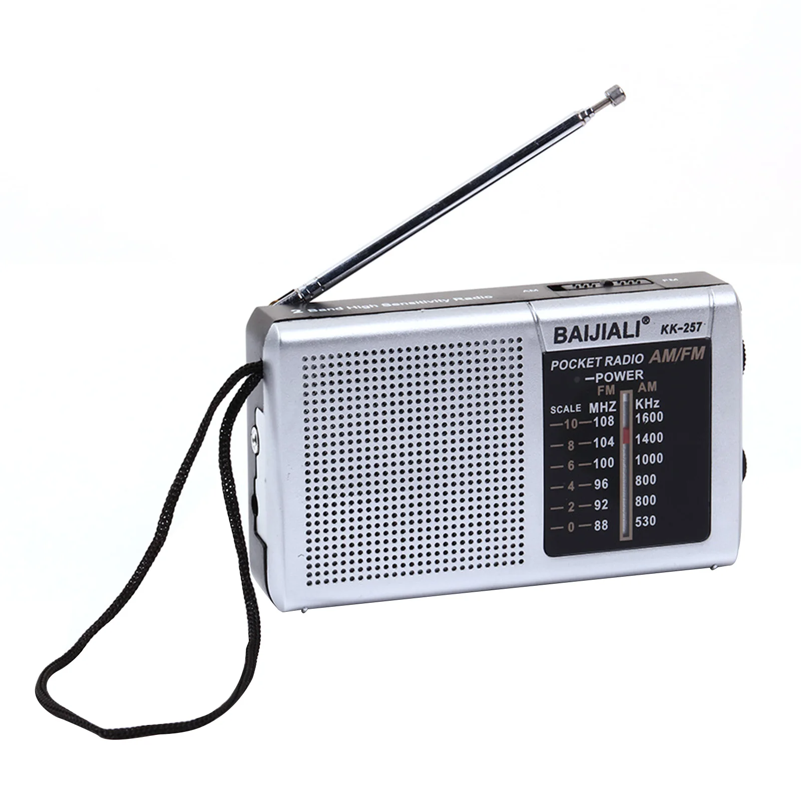 Mini AM/FM Radio Rechargeable Full-wave Band Outdoor Emergency Radio Telescopic Antenna AA Battery Powered for Morning Exercise