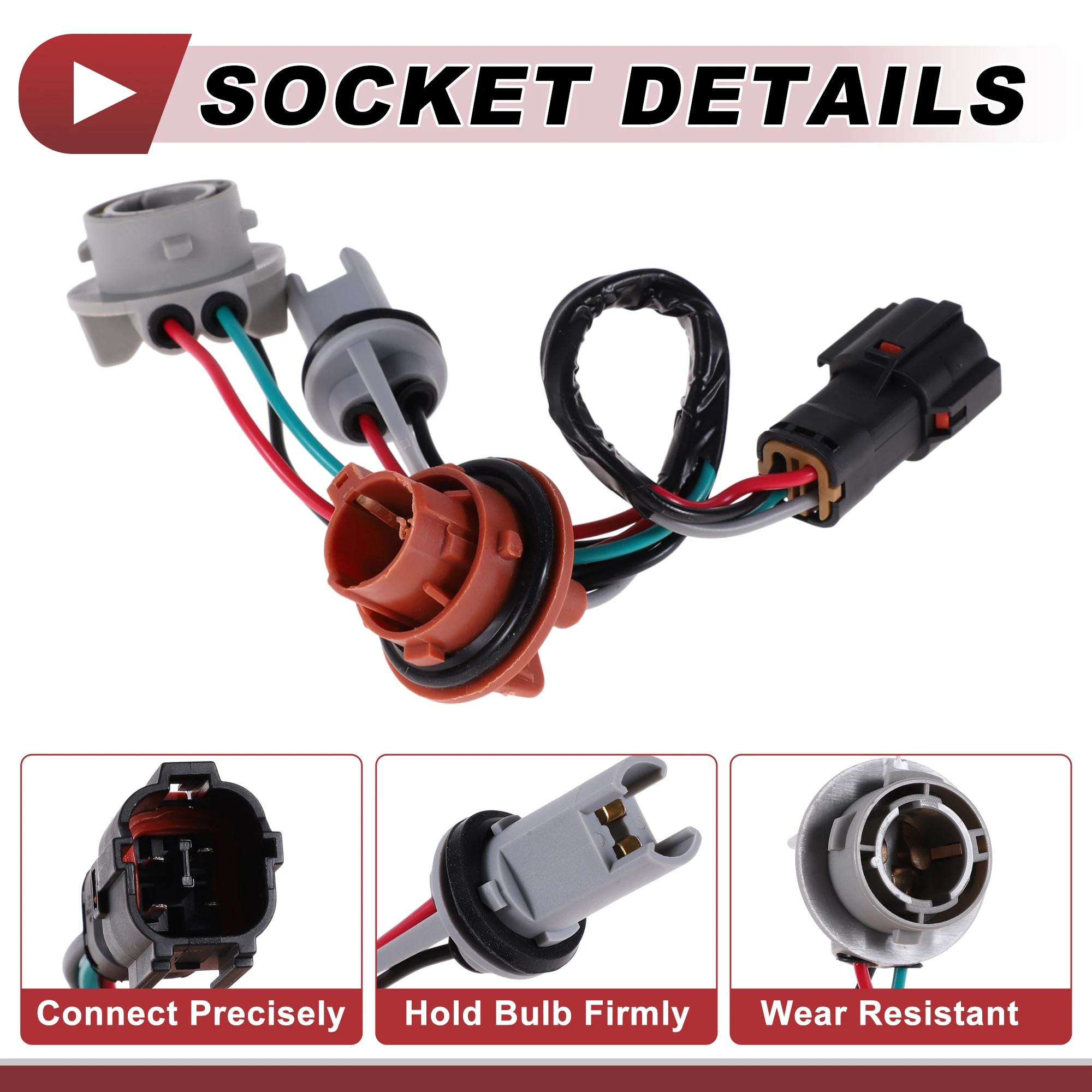 X Autohaux 테일 라이트 소켓 배선 키트 기아 소렌토 2014-2015용 No.924801U500 전구 피그테일