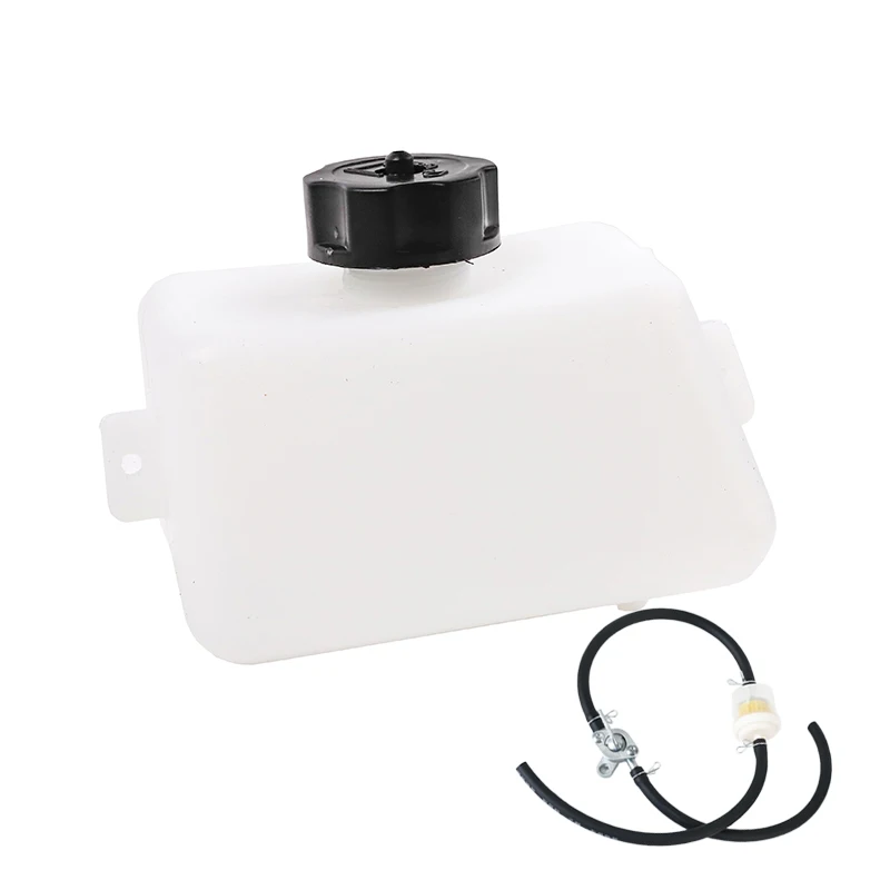 1L Wit Plastic Motorfiets Benzine Tank Met Slang Schakelaar Voor Mini Motor Dirt Bike Dirtbike