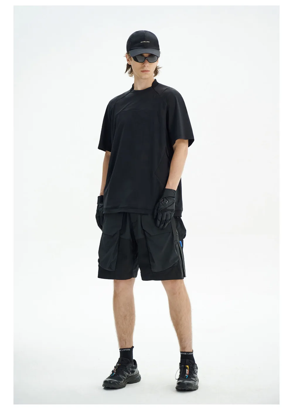 Reindee Lusion 24ss Quick drying ice feel material t-shirt side pockets elastic uv proterction fabric techwear gorpcore
