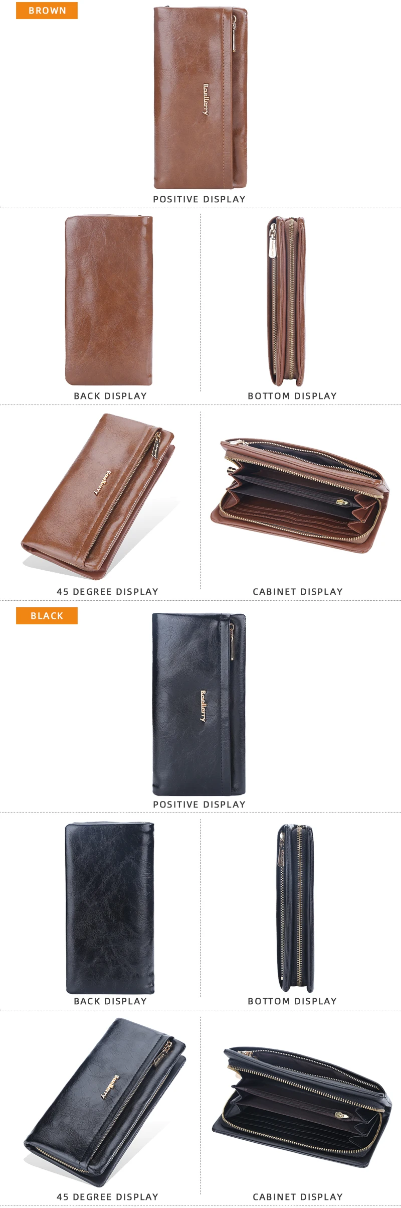 Baellerry Neue Frauen Telefon Tasche Geldbörsen Große Kapazität Handtasche Zipper Karte Halter Weibliche Geldbörse Münzfach Marke Brieftasche Für Mädchen – Detail 16