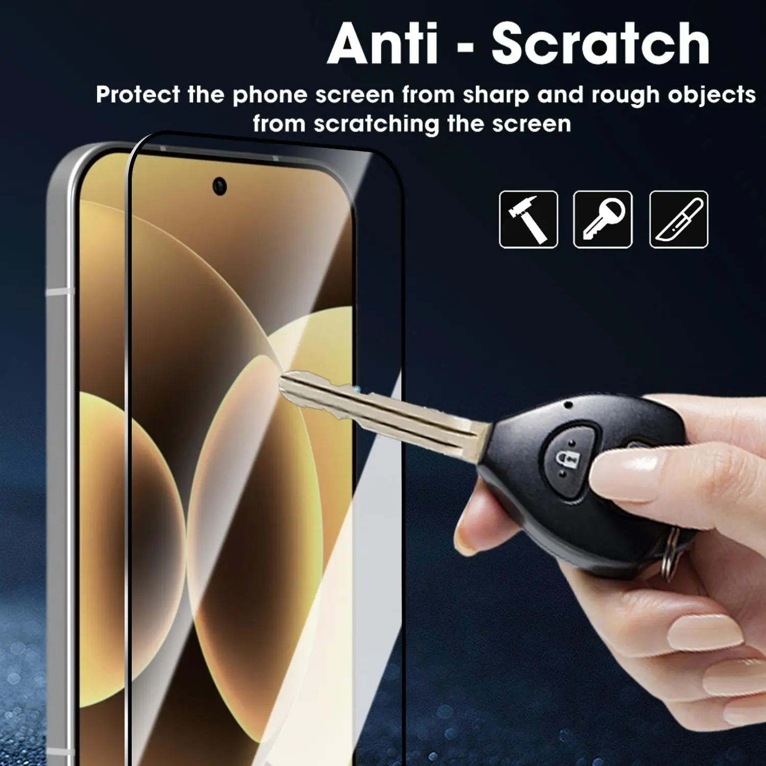 9H Hardness Tempered Glass Anti-Spy Anti-Scratch Privacy Screen Protector