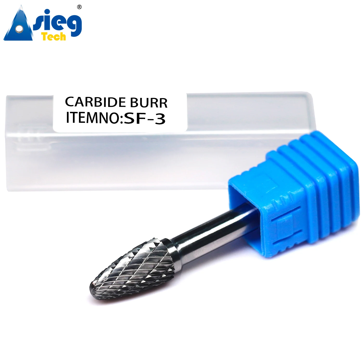 SF-3 Carbide Burr Rotary File Tree Shape Radius End Shape Double Cut 1/4'' Inch 6.35mm Shank for Die Grinder Drill Bits 4