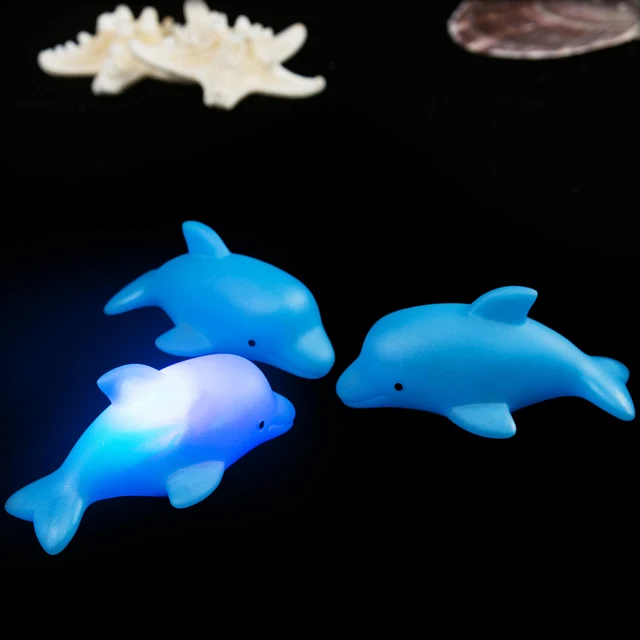 Baby Toys Dolphin Light Up Bath Toy Kids Water Toys LED Glowing toddler toys Luminous Beach Pool Shower Game for Children Gifts 6