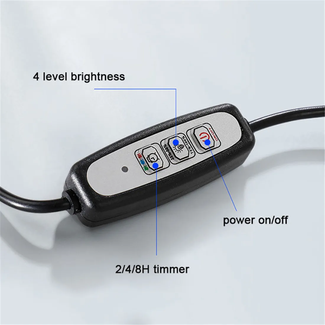 Led Grow Light Grow Light Stick on or Magnet LED Grow Light with Timer and Dimmable Brightness USB Powered Magnetic Terrarium Light for Potted Plant